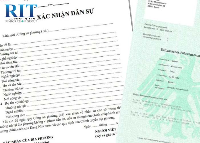 Giấy xác nhận dân sự đi Đức cụ thể là gì