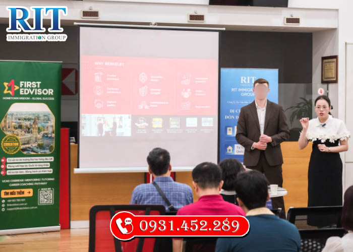 Cùng với đó, RIT cũng đã có cuộc nói chuyện - trao đổi với khách mời về du học và định cư Anh