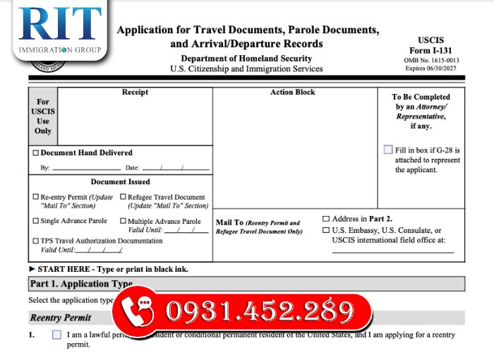 Mẫu đơn I-131 là gì?