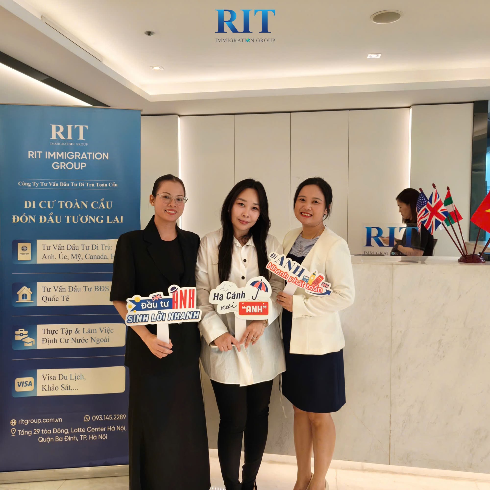 CEO Linda & Giám đốc xử lý hồ sơ Lana đã có buổi gặp gỡ, trao đổi đầy thông tin tại hội thảo bất động sản UK